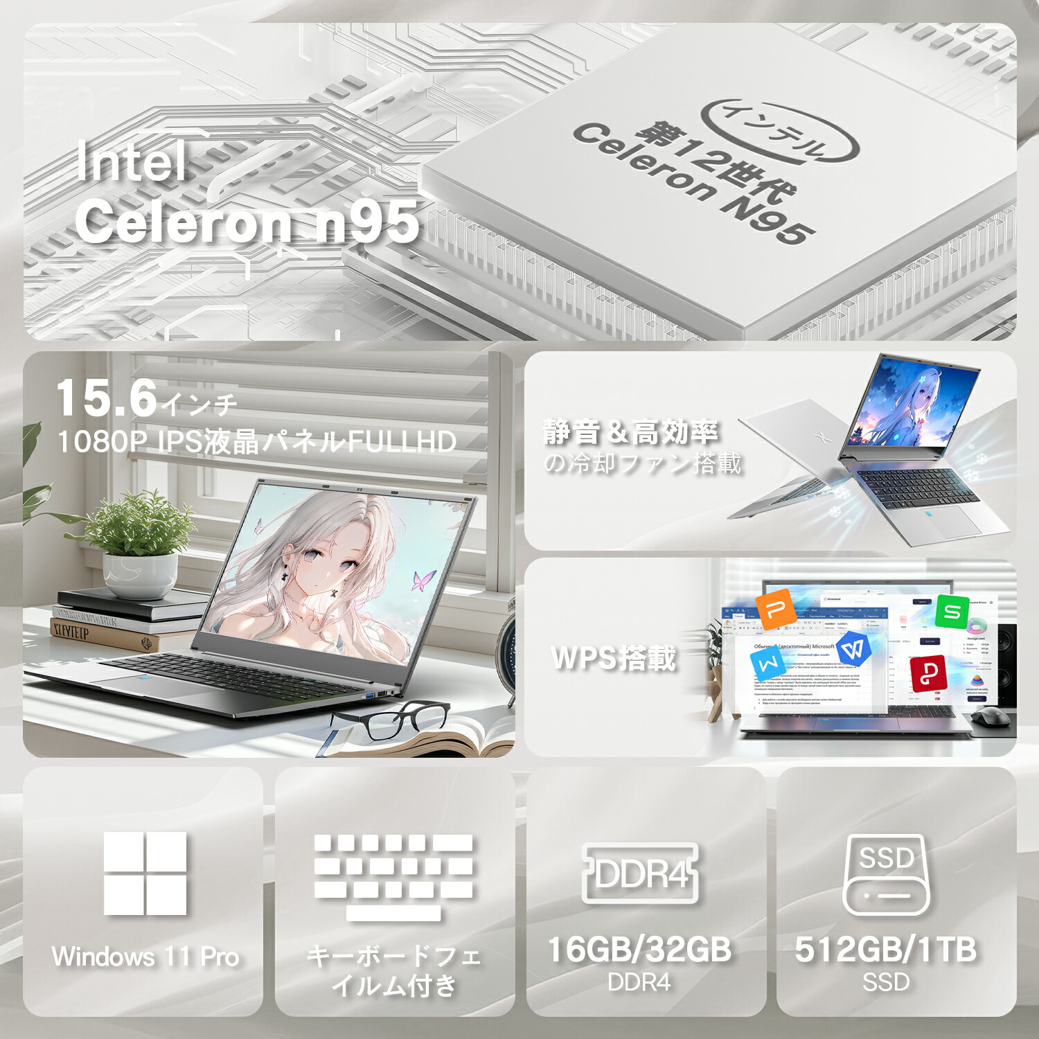 楽天市場】SS期間限定クーポン配布中！【最新N95搭載】ノートパソコン