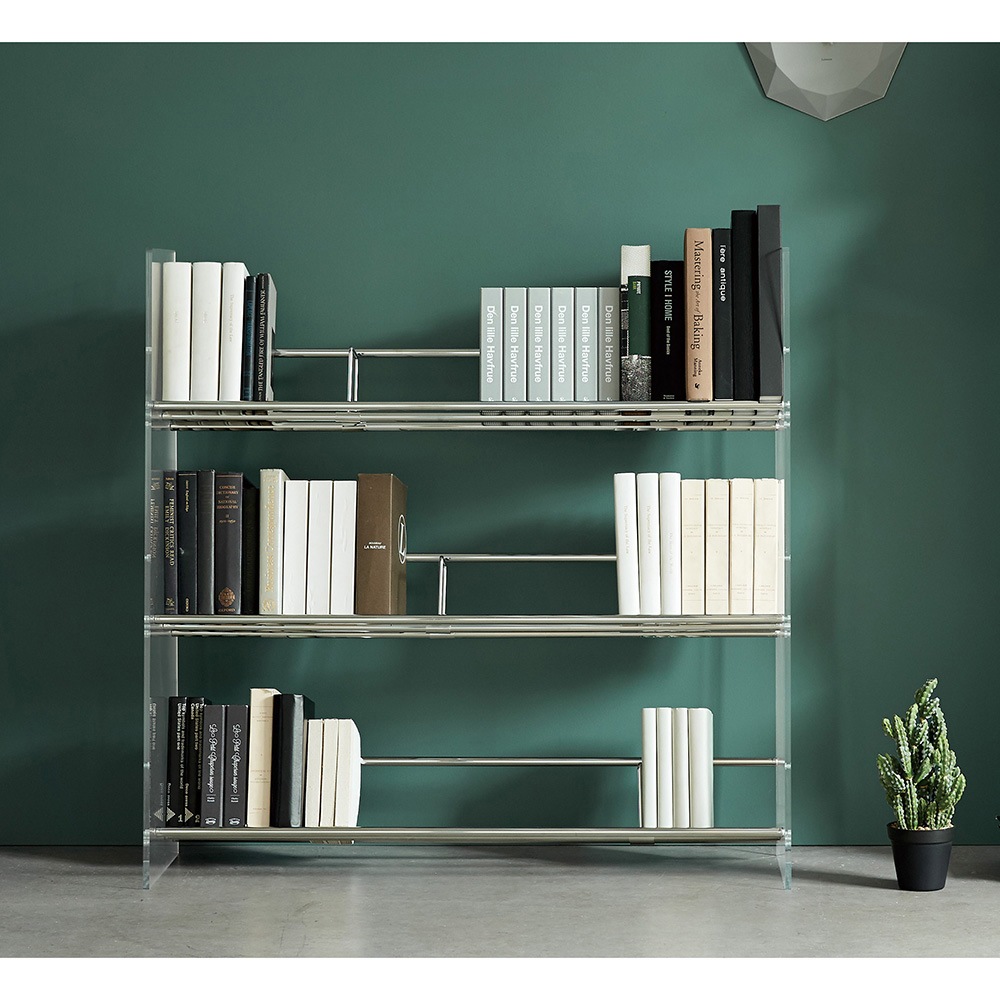 楽天市場】Lumiere/ルミエル クリアブックシェルフ 幅102cm 本棚