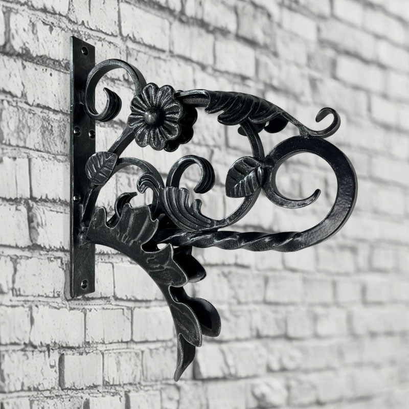 楽天市場】おしゃれなロートアイアン製の物干し竿ホルダー ブラケット