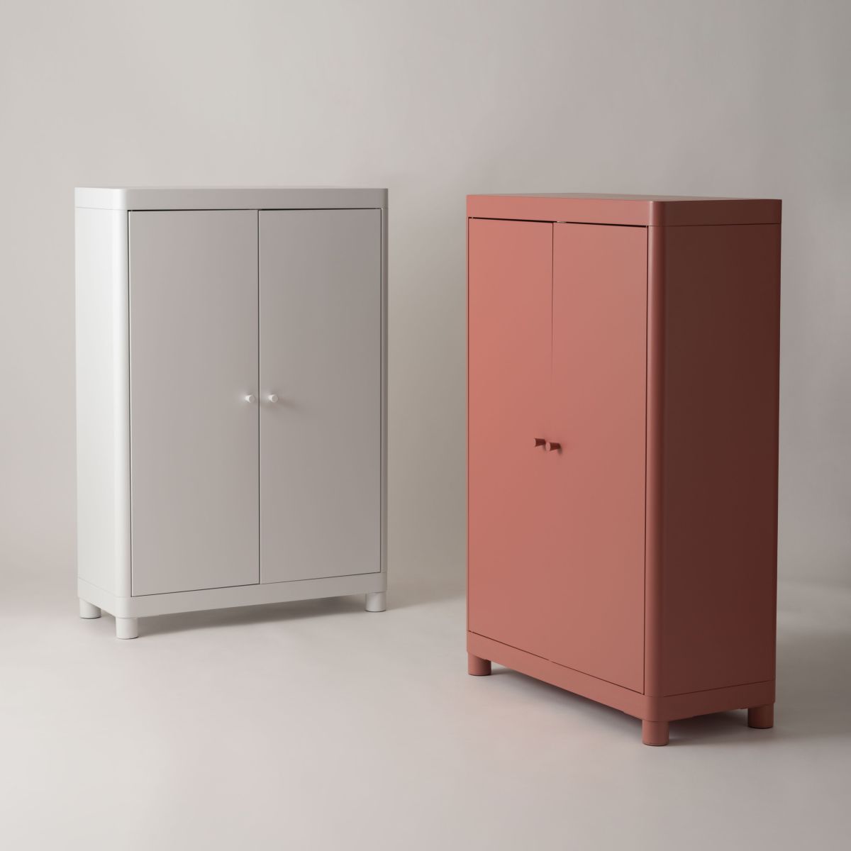 楽天市場】AZUMAYA(東谷) スチールキャビネット ホワイト/コーラル