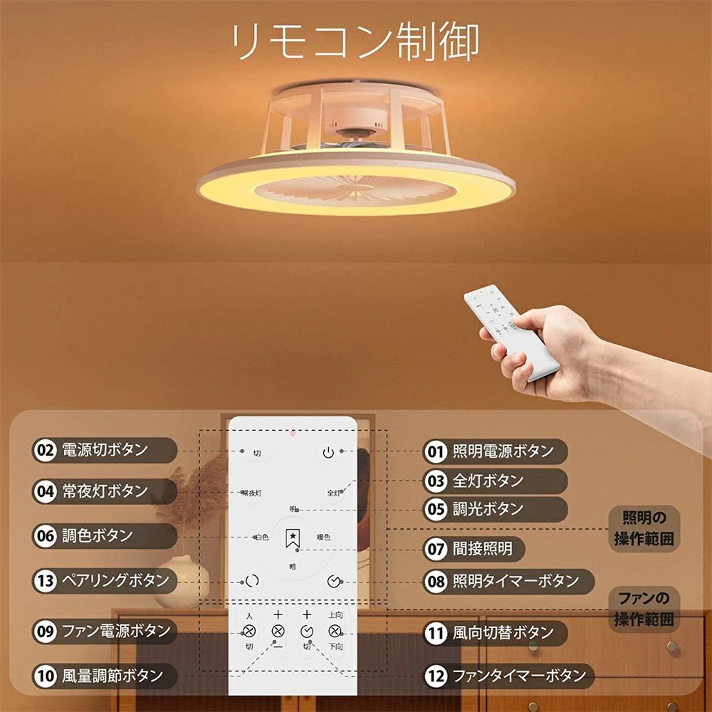 楽天市場】【送料無料】天井扇風機 ファン付きライト シーリングファン