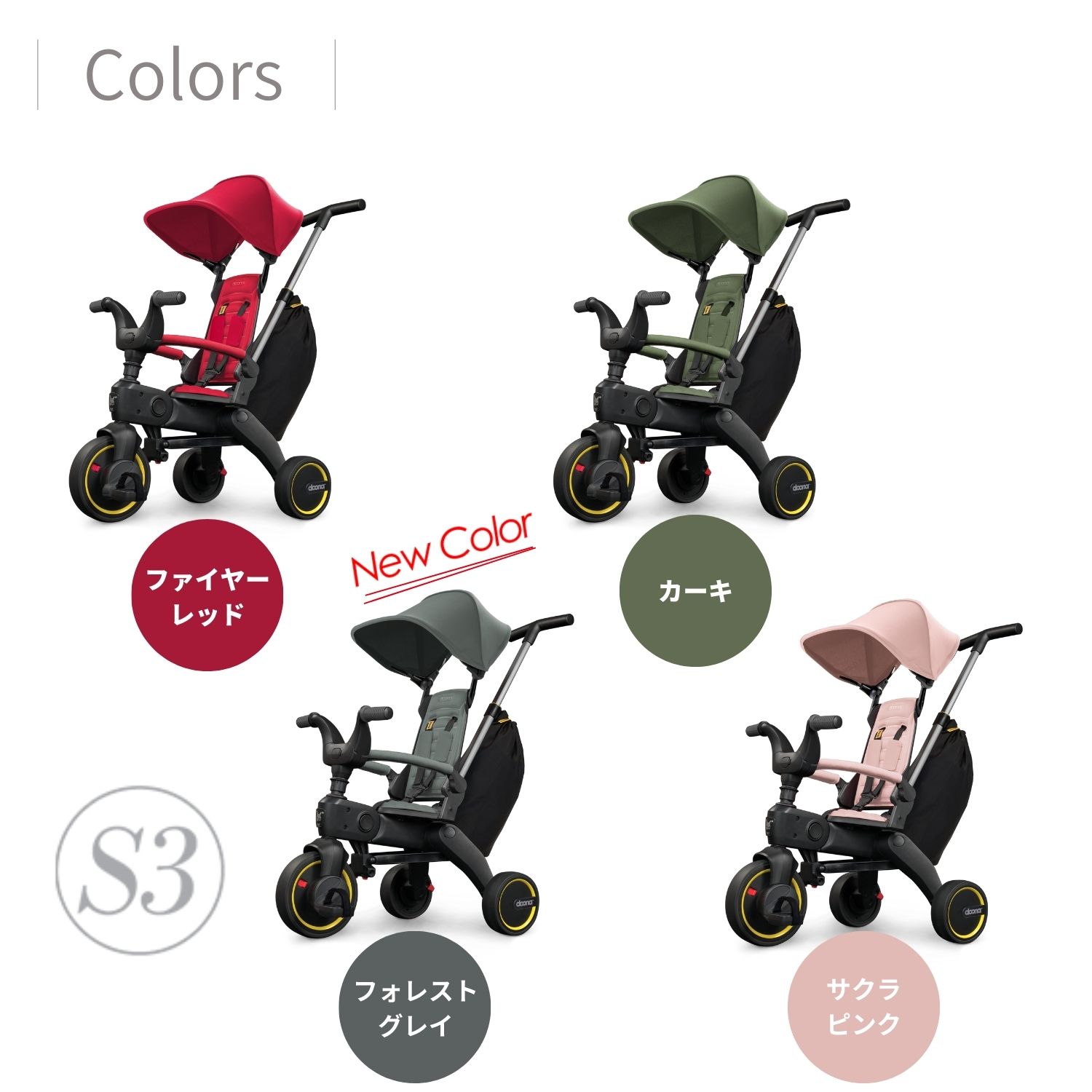 楽天市場】リキトライク 手押し棒つき 折りたたみ三輪車 10ヶ月〜3歳