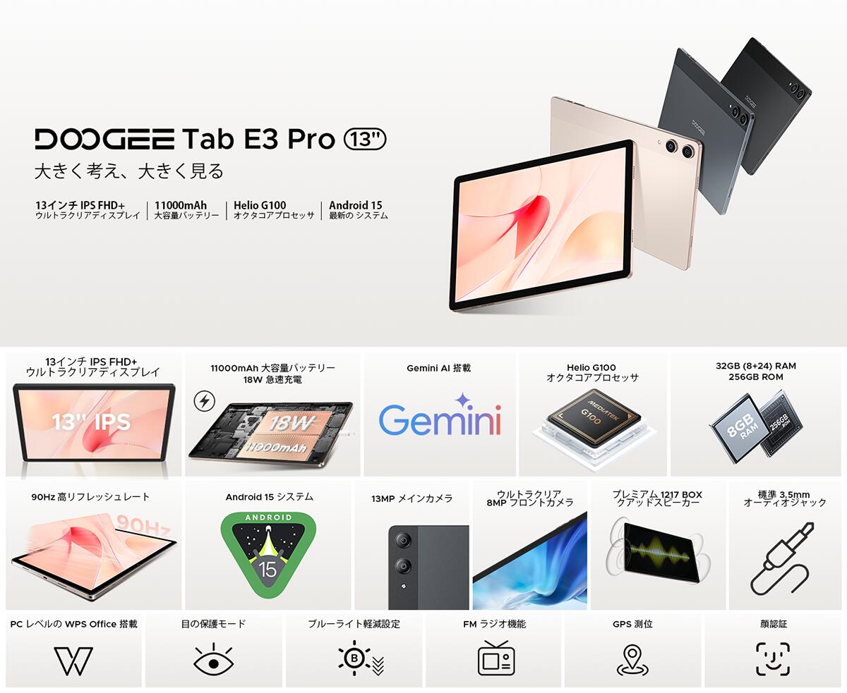 楽天市場】【期間限定9000円オフ&Gemini AI】DOOGEE E3PRO SIMフリー