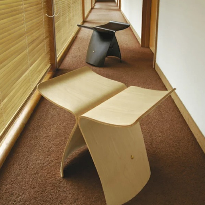 楽天市場】天童木工 柳宗理バタフライスツール メープル S-0521MP-NT