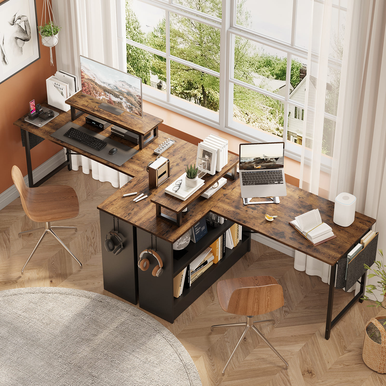 楽天市場】15%クーポン＼翌日発送／Bestier ユニットデスク l字デスク