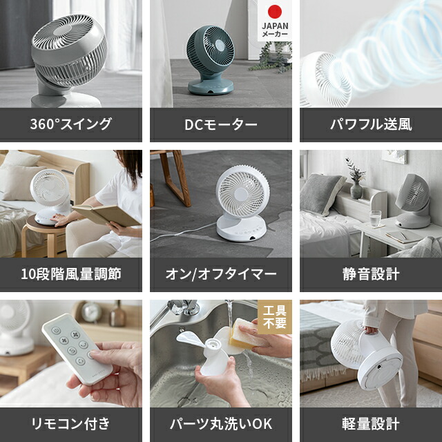 楽天市場】[クーポンで6%OFF] [即日出荷] 360°首振り サーキュレーター