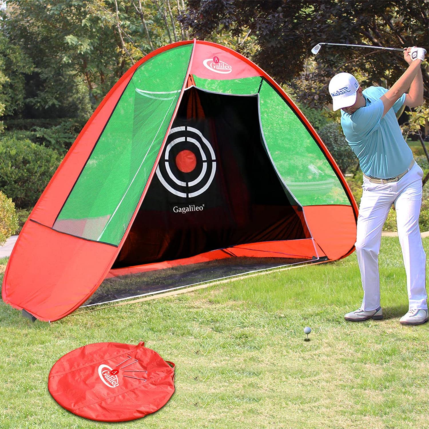 楽天市場】ゴルフネット 折りたたみ ポップアップ 室内屋外 バッグ付き
