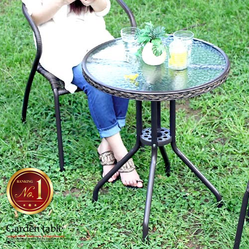 楽天市場】ガーデンテーブル ラタン 丸テーブル 屋外 ガーデン