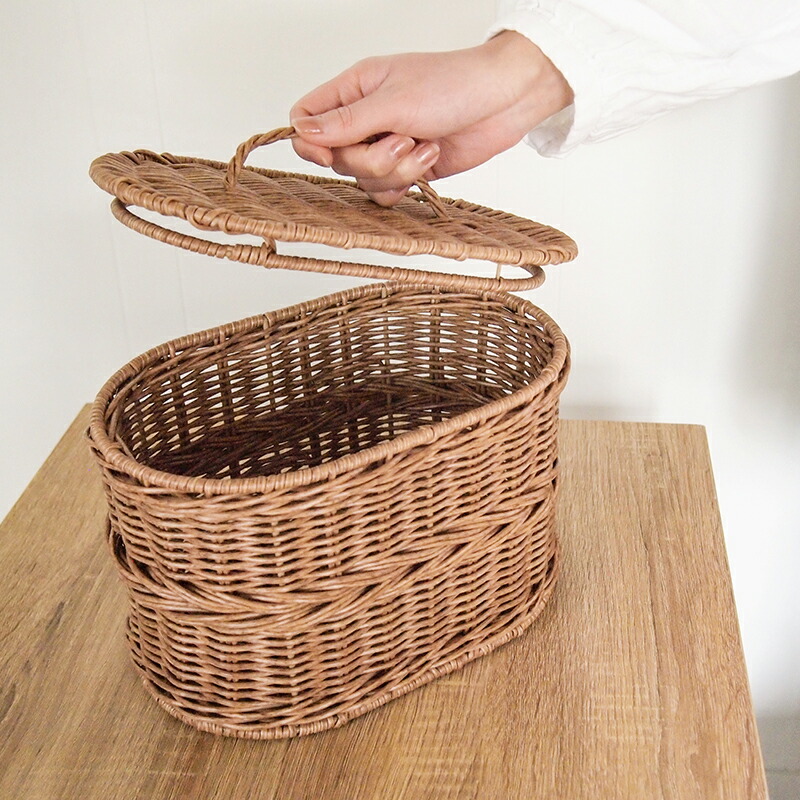 楽天市場】TOWC（トーク） ジョルジア 蓋付き オーバル バスケット S