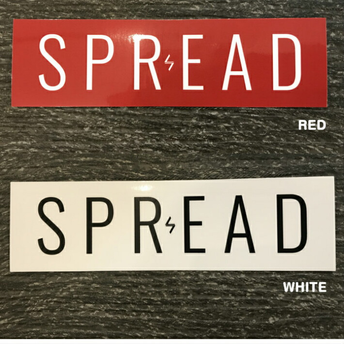 楽天市場】Spread スプレッド ステッカー 縦4.7cm×横17cm 尾川慎二