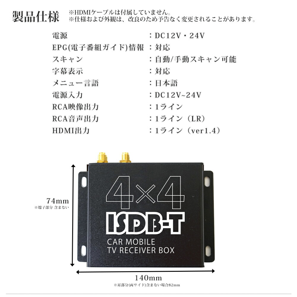 楽天市場】地デジチューナー 小型 HDMI フルセグ 車載 アンテナ 地デジ