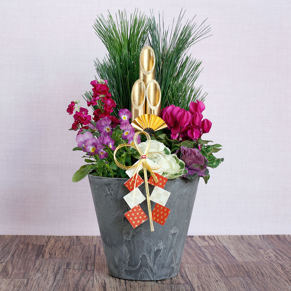 楽天市場】門松 花 寄せ植え 豪華 おしゃれ お正月 玄関