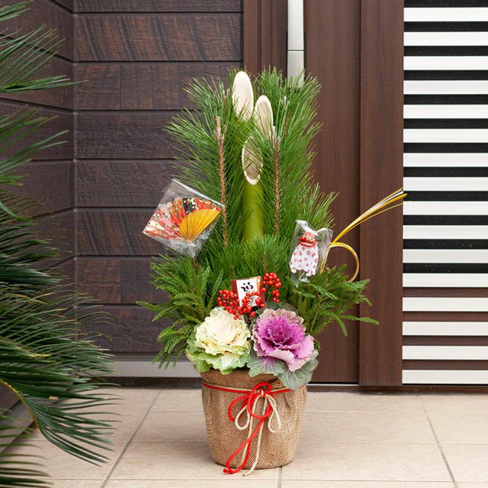 楽天市場】【即日出荷】庭師が作った、本格派ミニ門松（高さ72cm）正月