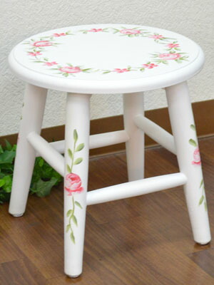 楽天市場】☆アウトレット品特価品☆ 茶系薔薇のウッドスツール 花台や