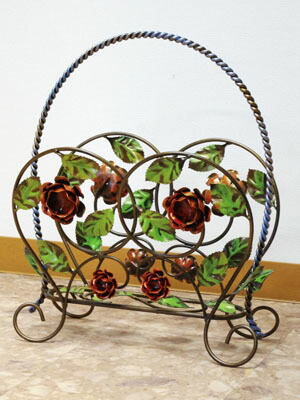 値下げしました⤵信楽焼 マガジンラック 茶 高さ30cm 信楽焼（滋賀