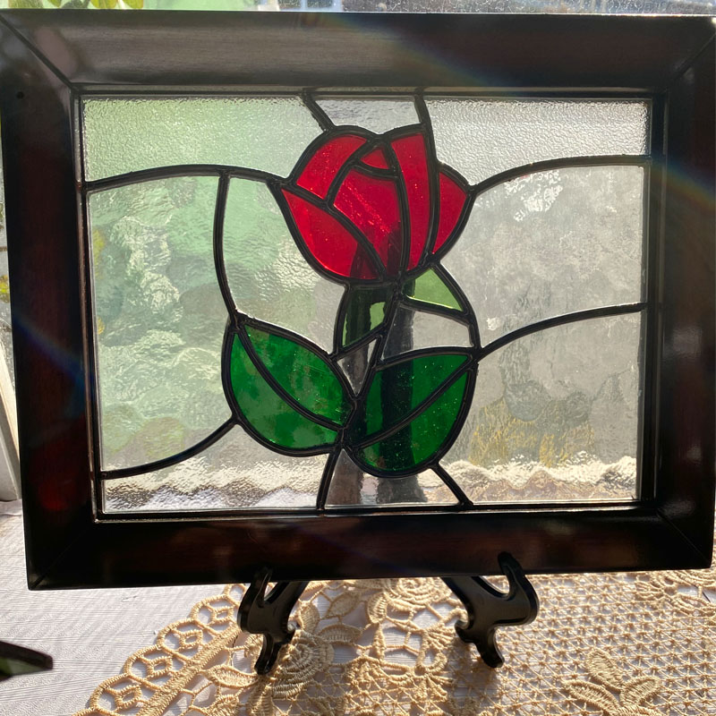 ステンドグラスパネルMPローズ(1868)manu ステンドグラスパネルMP