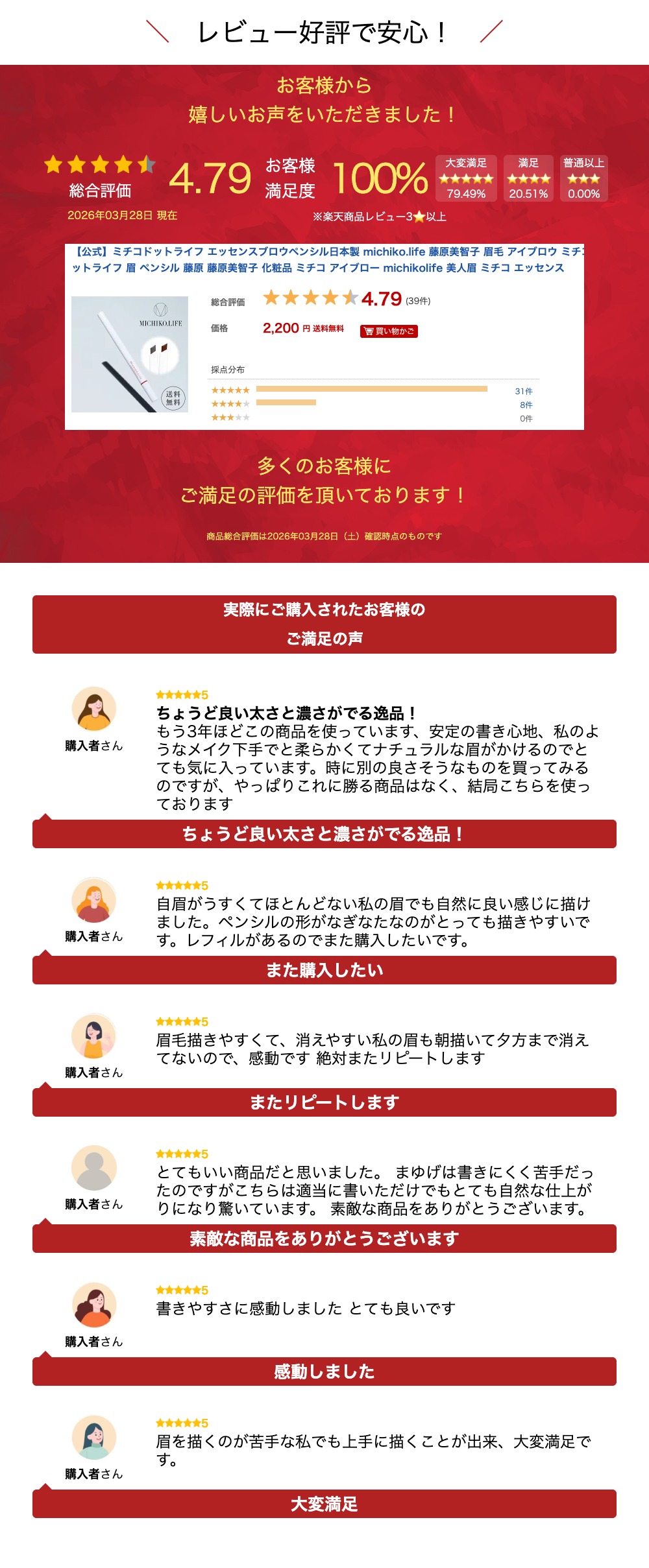 楽天市場】【公式】ミチコドットライフ エッセンスブロウペンシル日本