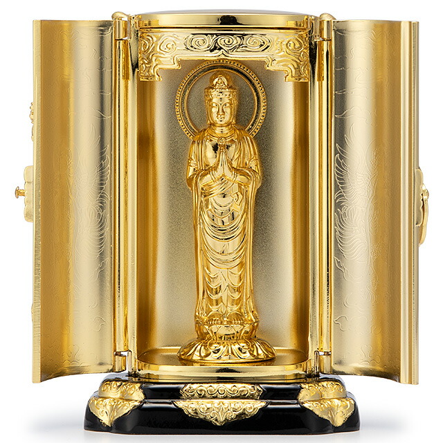 楽天市場】厨子付き聖観音菩薩 合金製 9.7cm【牧田秀雲作】 高さ9.7cm