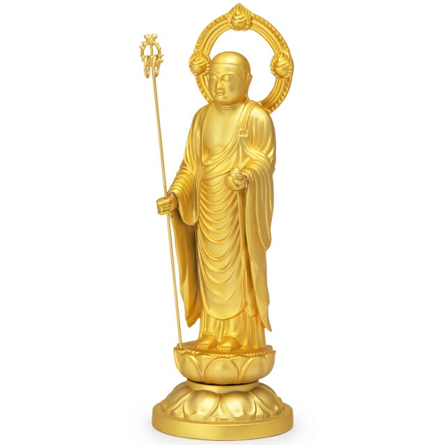 楽天市場】地蔵菩薩 合金製 15.5cm【牧田秀雲作】 高さ15.5cm×巾5.1cm