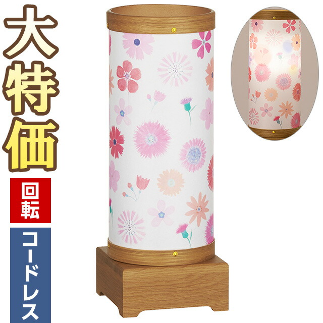 楽天市場】【盆提灯・盆ちょうちん】ミニお盆提灯 LED コードレス 回転