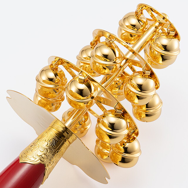 楽天市場】神楽鈴 本金メッキ 十字型 全長31cm×巾11cm 東型 日本製