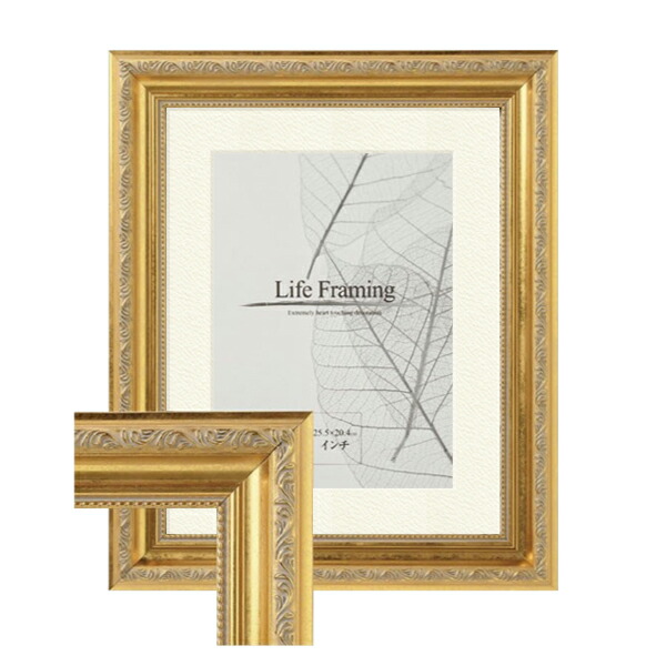 楽天市場】樹脂製デッサン額 SF330 金箔色フレーム (マット・アクリル