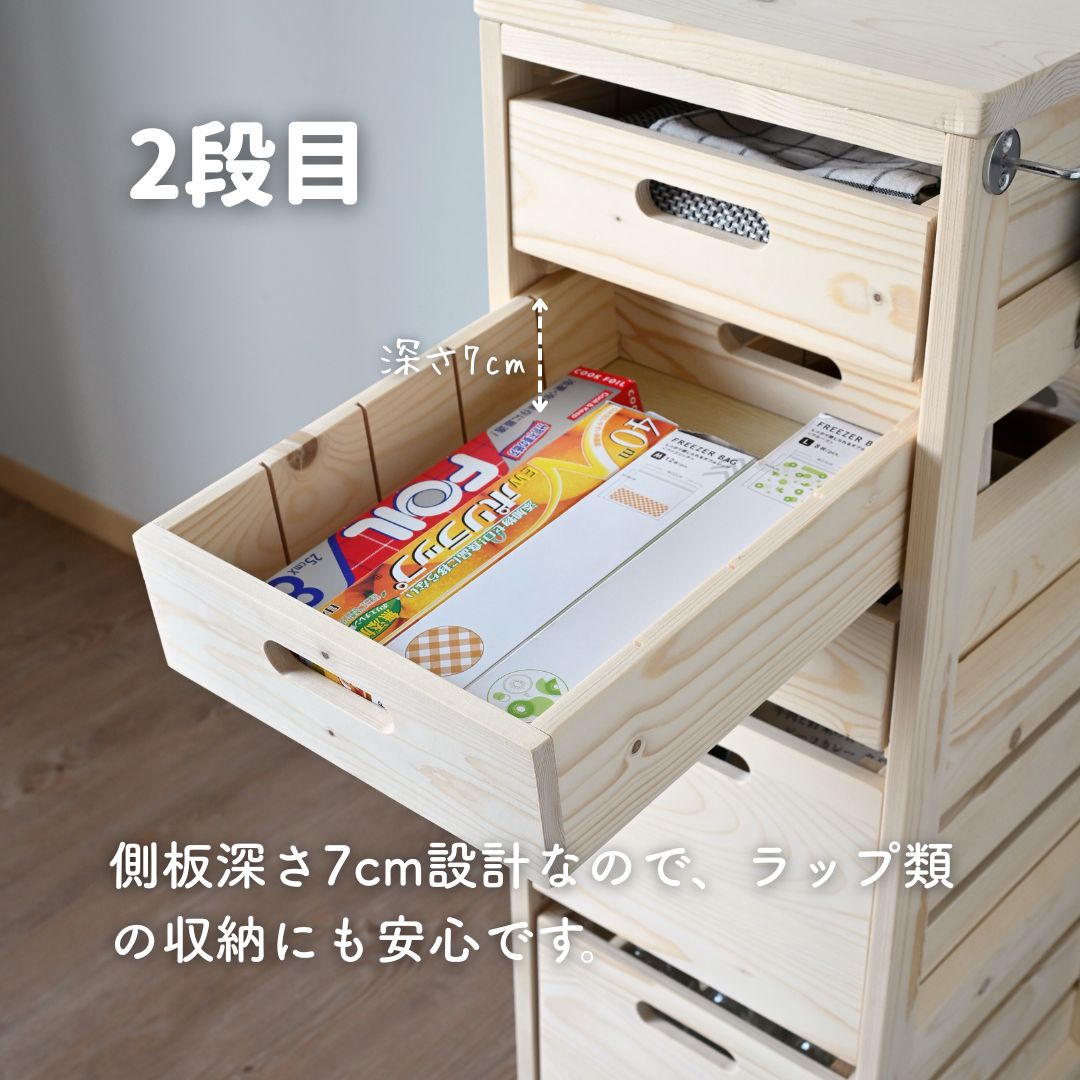 楽天市場】キッチンワゴン 組み立て不要 隠しキャスター付き