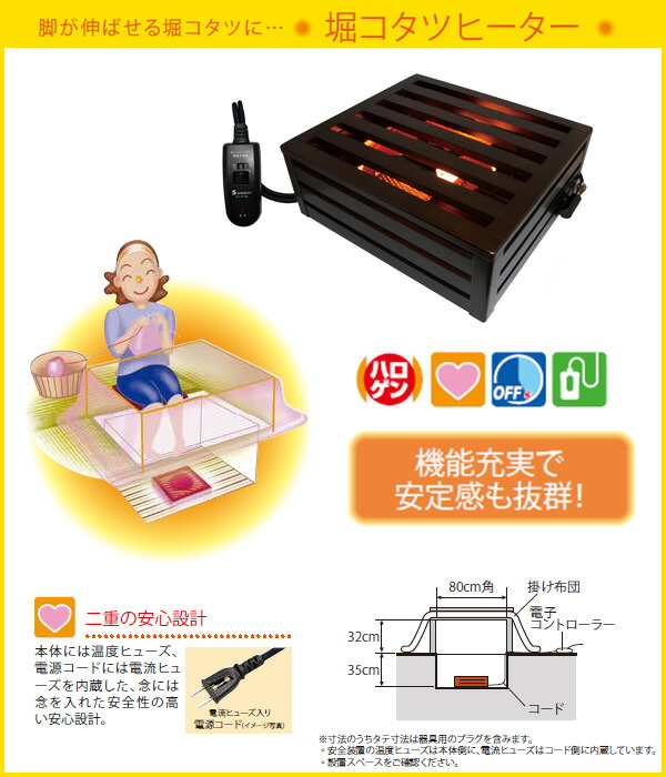 楽天市場】こたつ ヒーター 堀こたつヒーター 電子コントローラー 600W