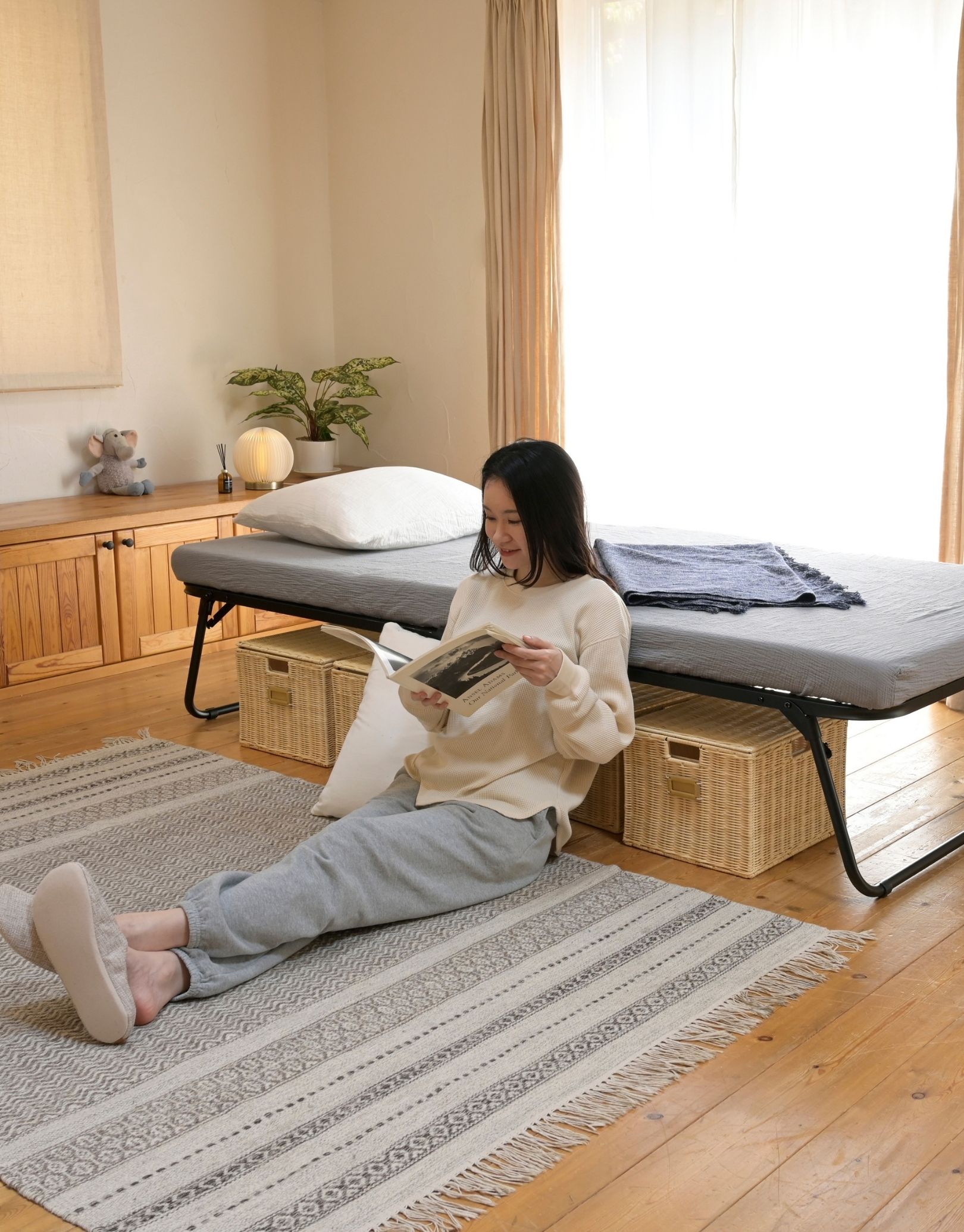 楽天市場】ベッド ベッドフレーム 完成品 シングル 折りたたみベッド