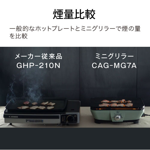 楽天市場】グラファイト ミニグリラー 卓上 0.2秒発熱 減煙 CAG-MG7A(G
