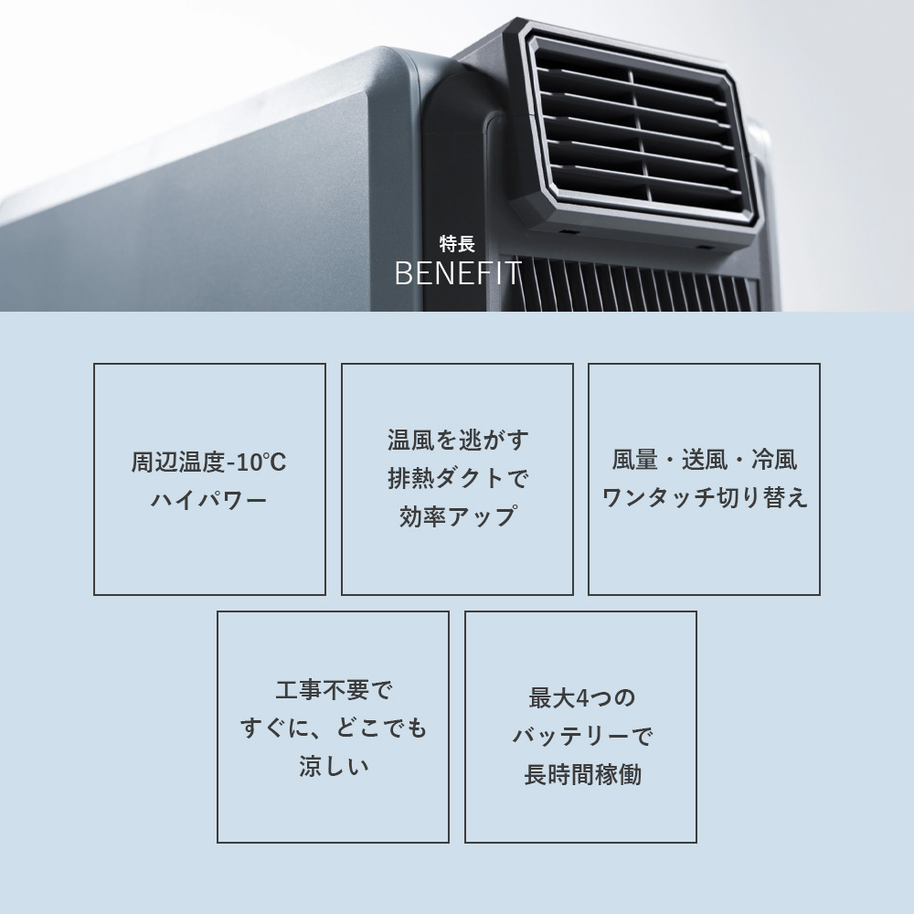 楽天市場】スポットクーラー 電池パック 対応 コードレス 2WAY AC