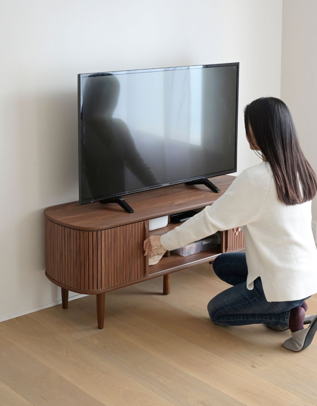 楽天市場】テレビ台 テレビボード 引き戸 蛇腹 幅120タイプ 幅118 奥行