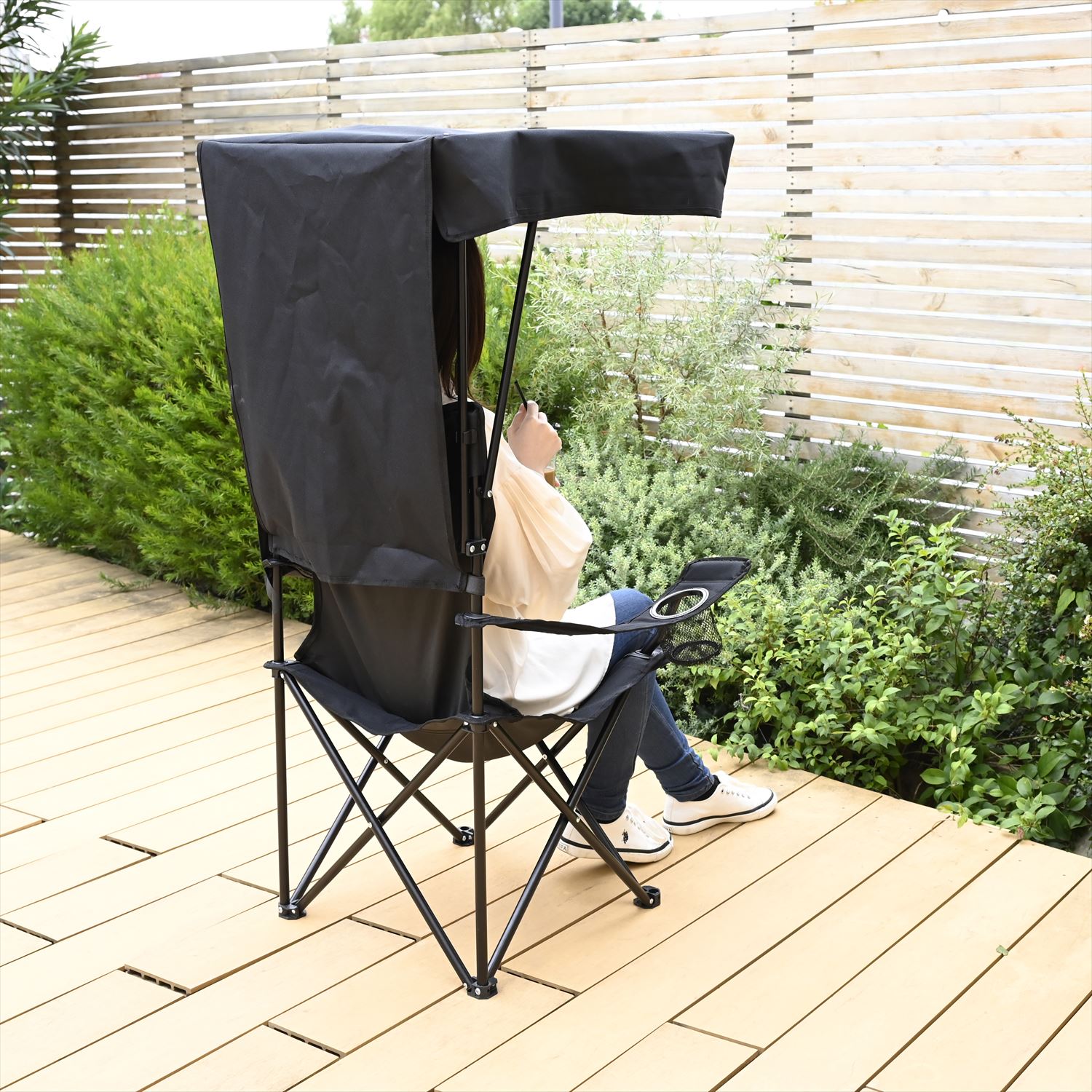 楽天市場】【10%OFFクーポン 3/16 23:59迄】アウトドアチェア 日よけ