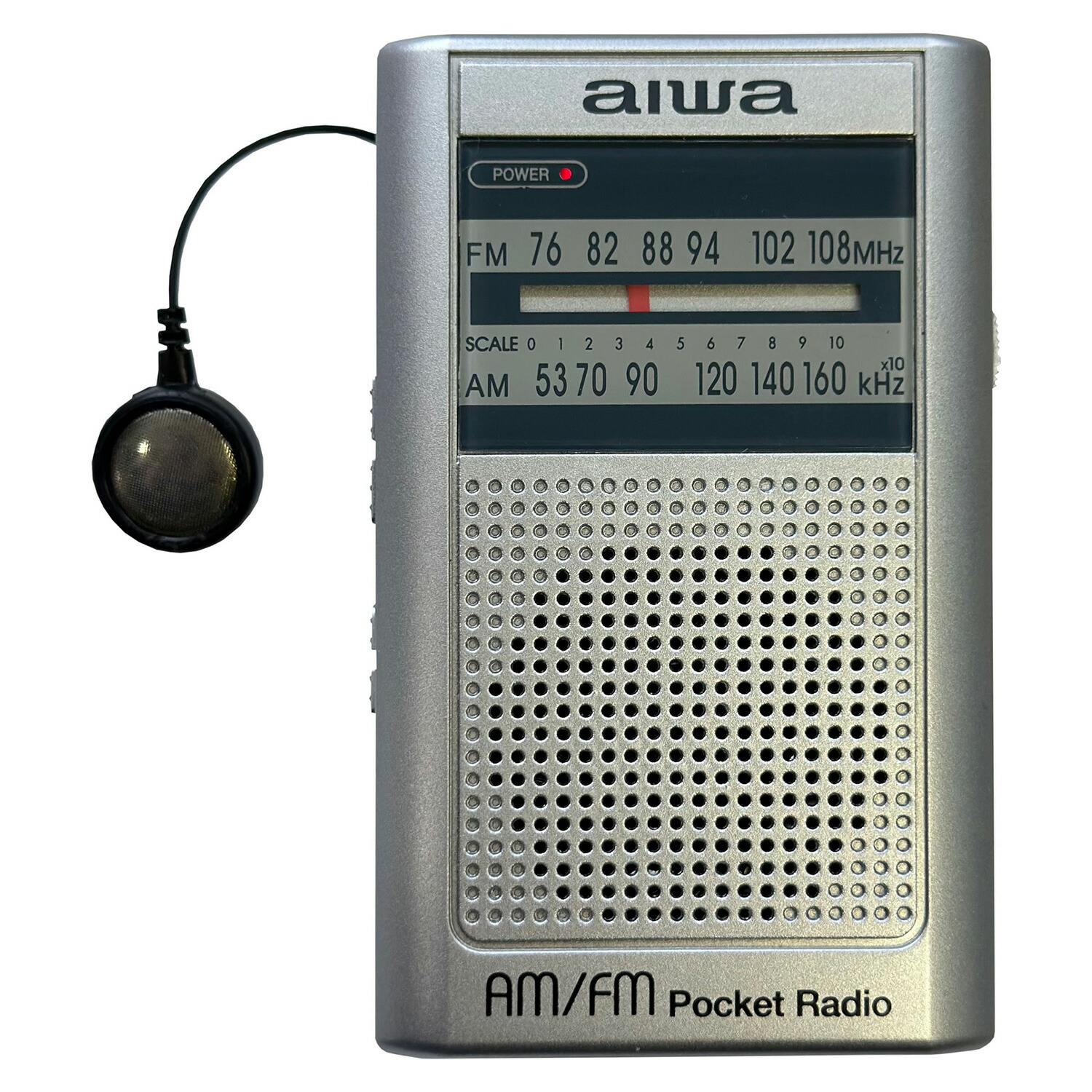 楽天市場】aiwa AM FM ポケットラジオ 本体内蔵巻取式イヤホン付