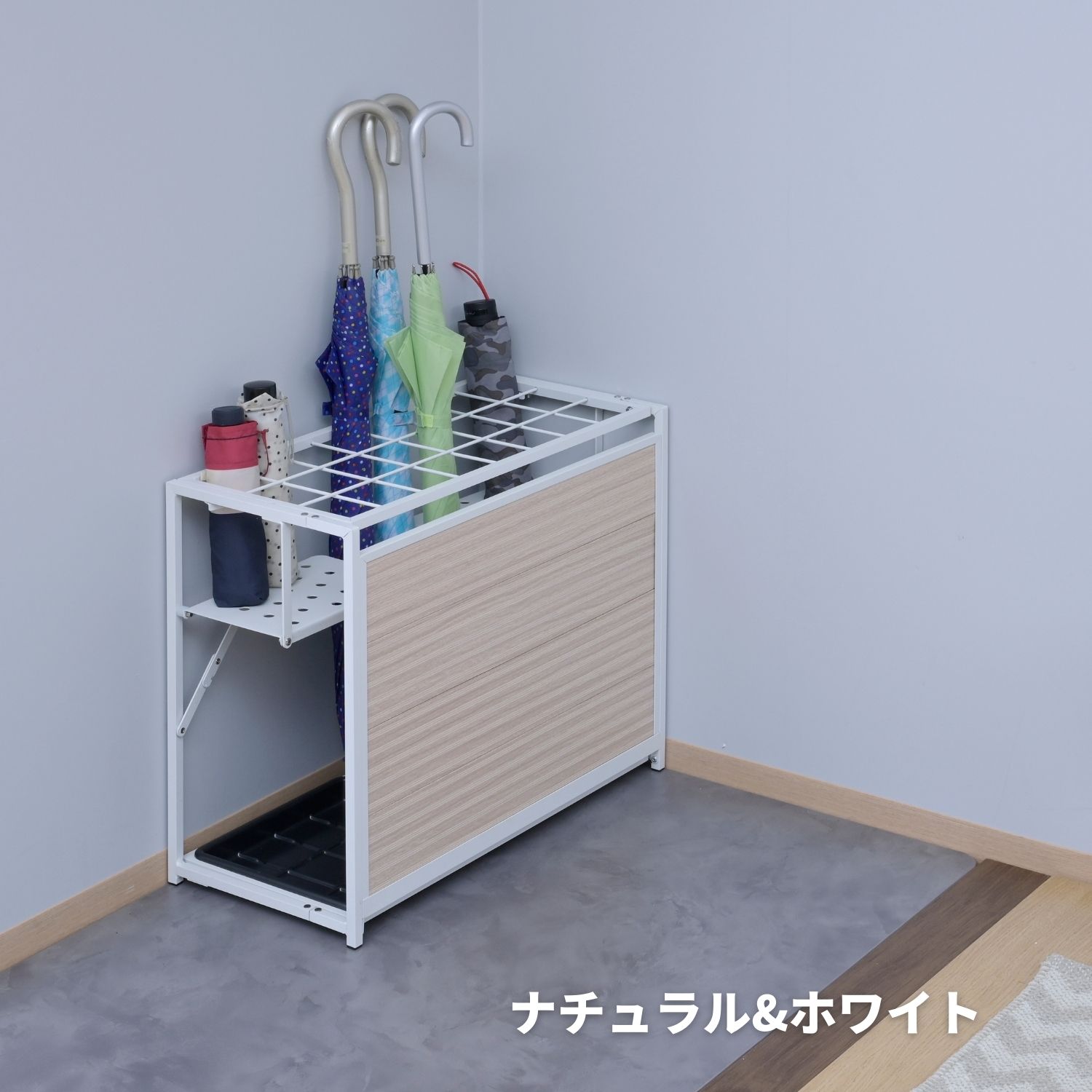 楽天市場】ちょっと隠せる 傘立て 24本 アルミ製 折りたたみ 幅57.5