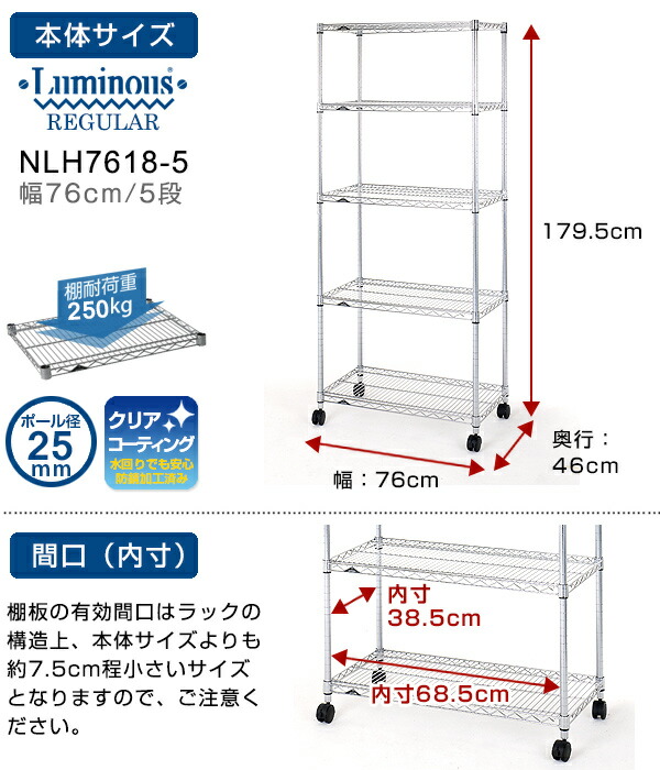 楽天市場】☆ルミナス最強荷重☆ レギュラー ラック スチールラック 幅
