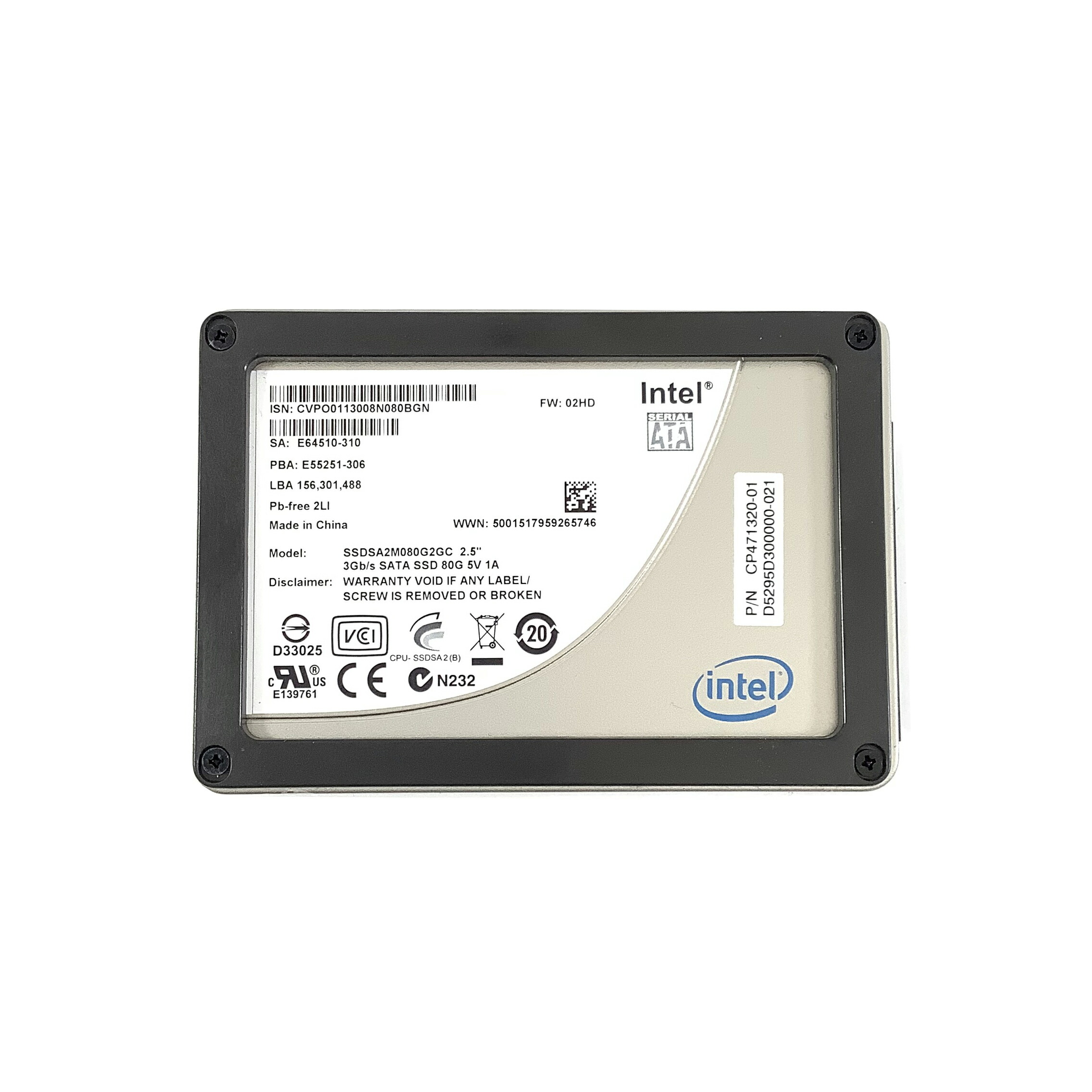 楽天市場】R023-intel 2.5インチ 80GB SATA SSD 1点 インテル Intel