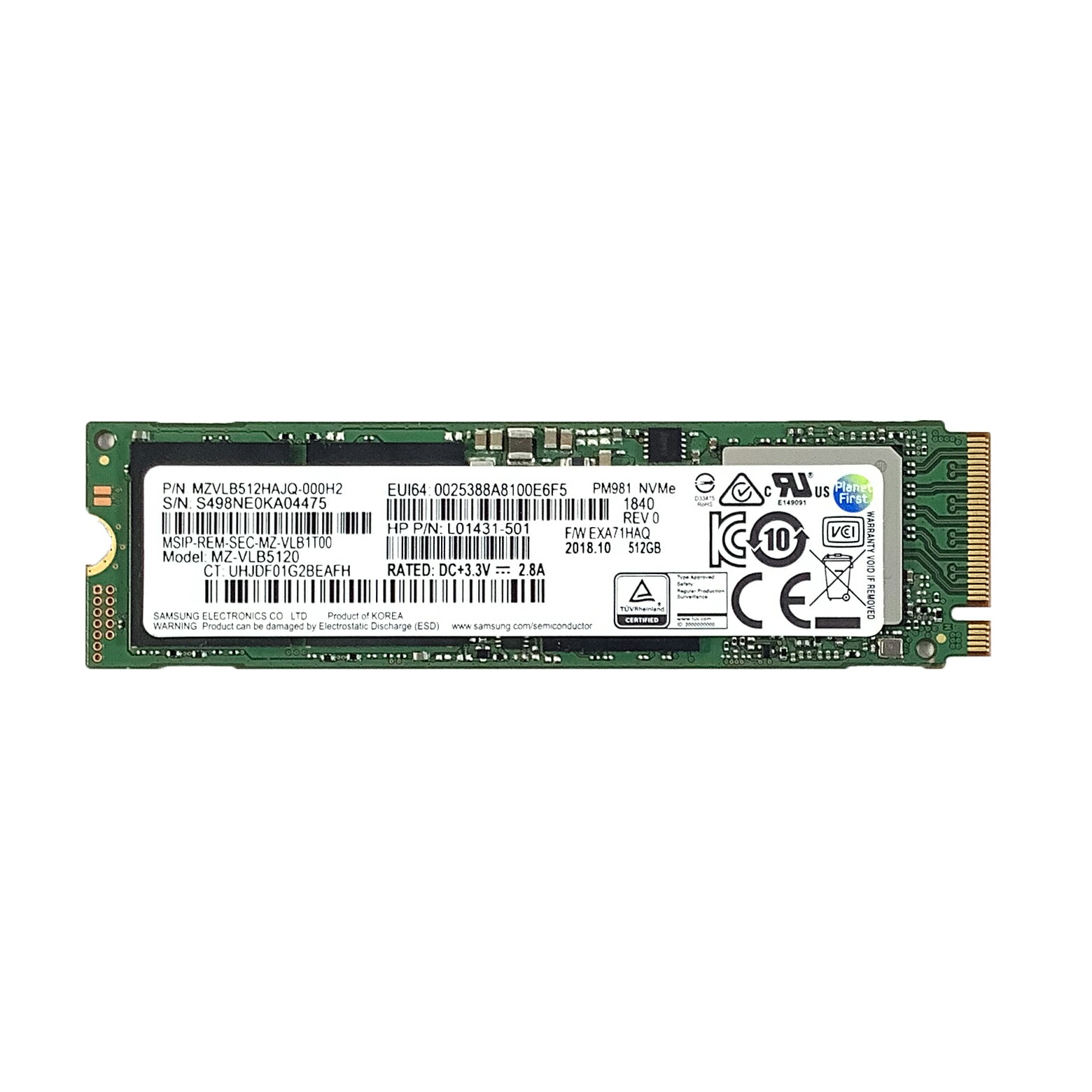 楽天市場】R151-SAMSUNG NVMe 512GB SSD 1点 サムセン PM981/PM961