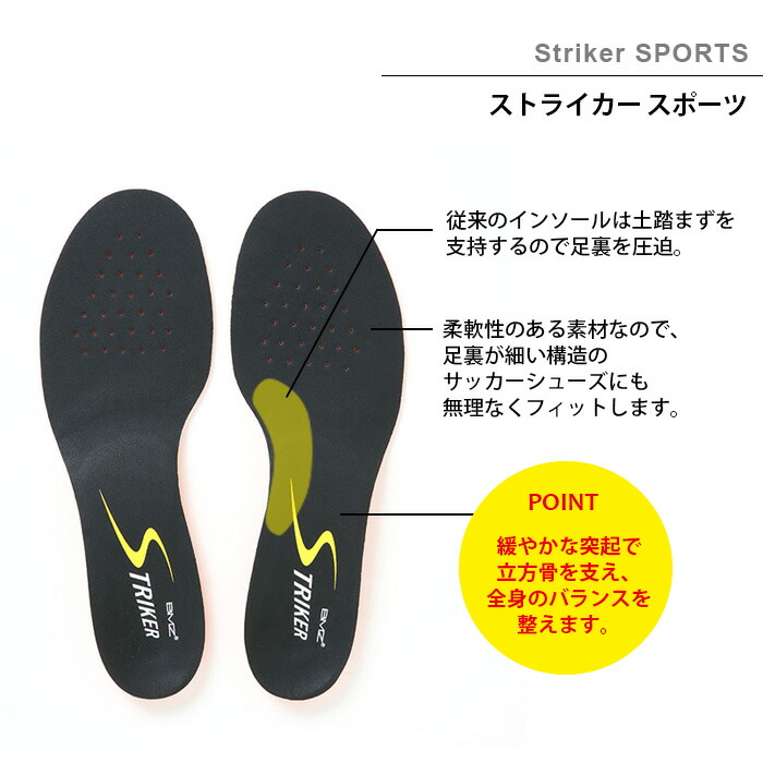 楽天市場】BMZ インソール サッカー 専用 Striker Sport ストライカー