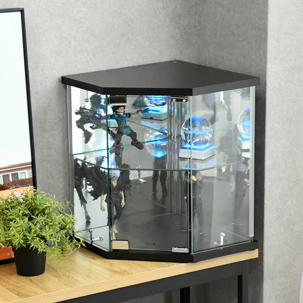 楽天市場】コレクションケース コーナータイプ ショーケース 背面