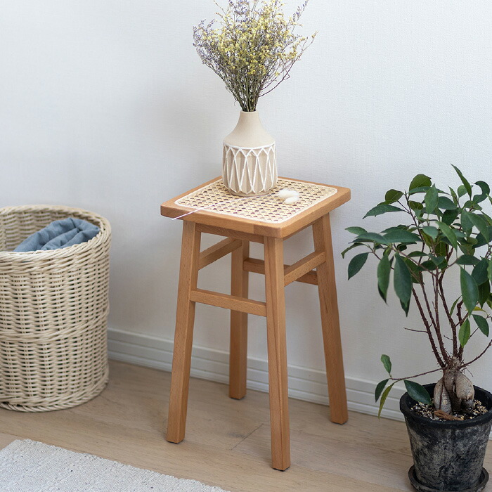 楽天市場】スツール ラタンチェア ラタン テーブル 椅子 花台