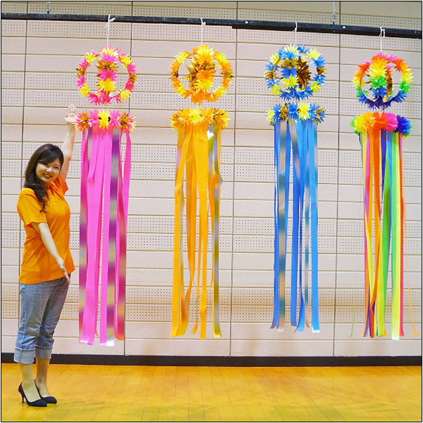 楽天市場】七夕 サンシャイン吹流し(185cm) ピンク / 吹き流し 装飾