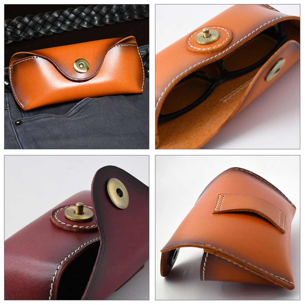 ブラウンフレームの度ありメガネ ケース付き ブラウンフレームの度あり