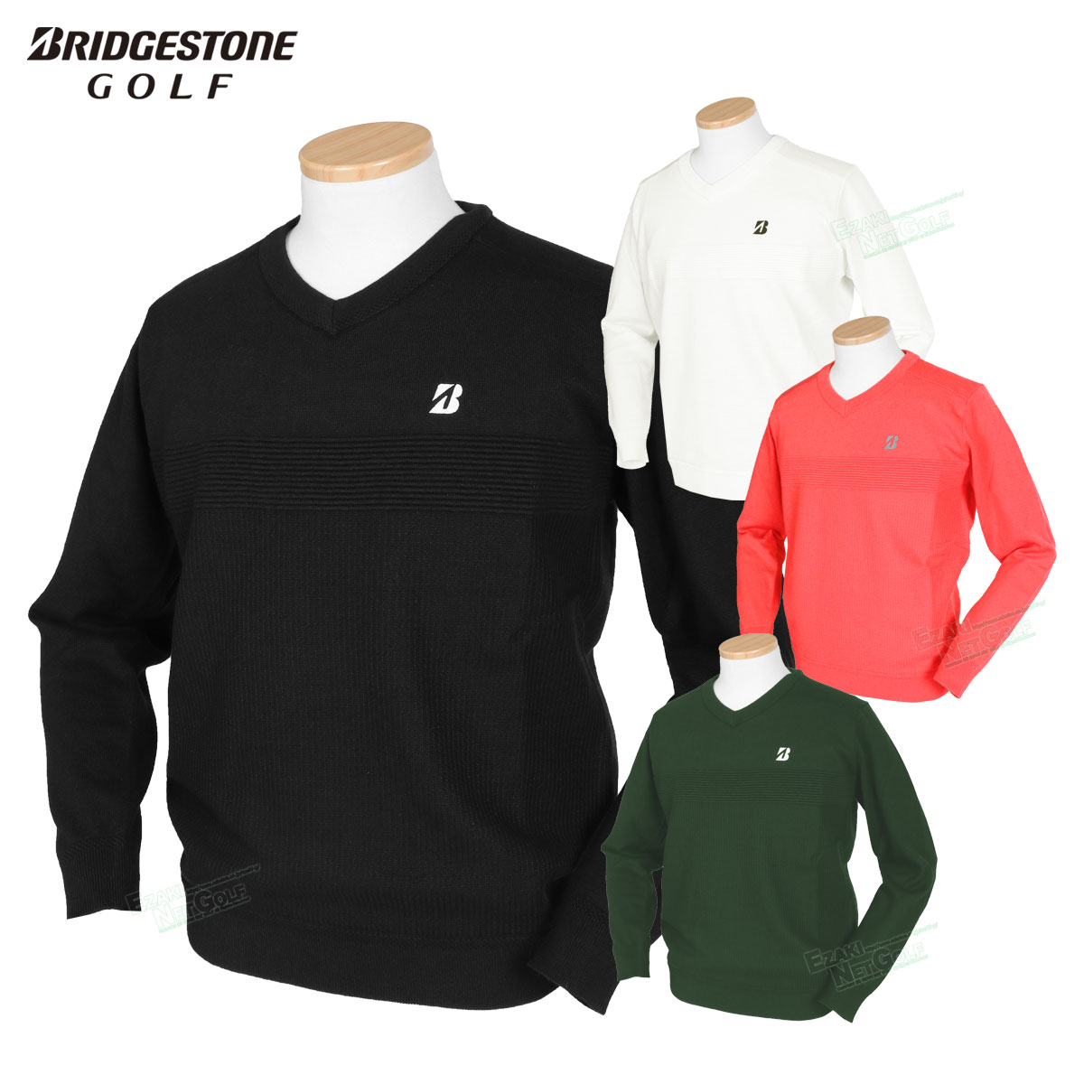 楽天市場】ブリヂストン tour b 長袖vネックセーターの通販