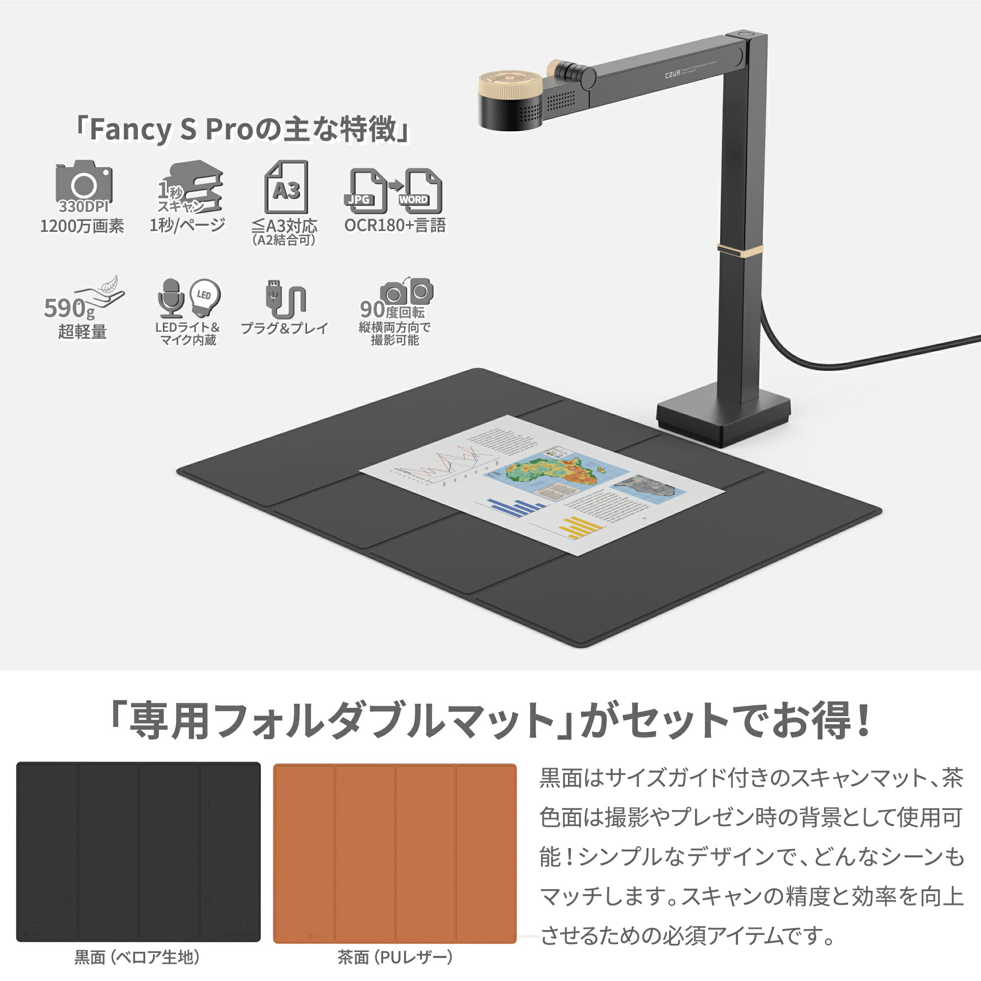 楽天市場】【SPセール限定♪ポイント15倍！】CZUR スキャナー Fancy S