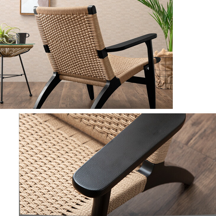 楽天市場】ラウンジチェア 単品 肘付き 完成品 天然木 アッシュ 無垢材