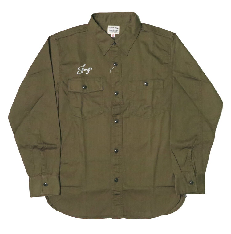 楽天市場】フェローズ Pherrow's 長袖 チェーン刺繍 ヘリンボーン