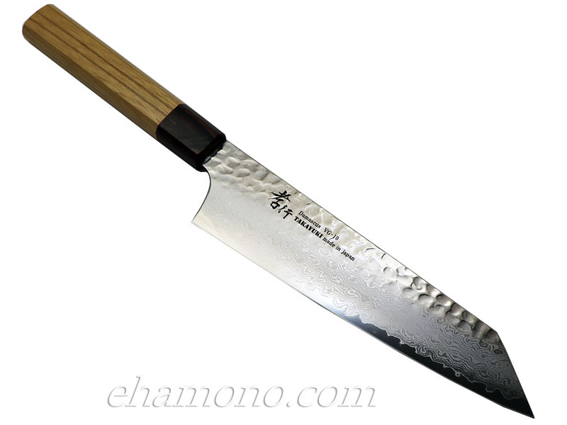 楽天市場】堺孝行 V金10号ダマスカス33層鎚目 和式剣型牛刀（切付牛刀
