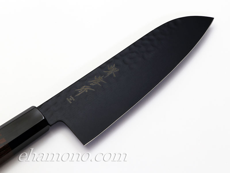 楽天市場】堺孝行 黒影三徳 V金10号鎚目フッ素加工和式包丁 : e刃物