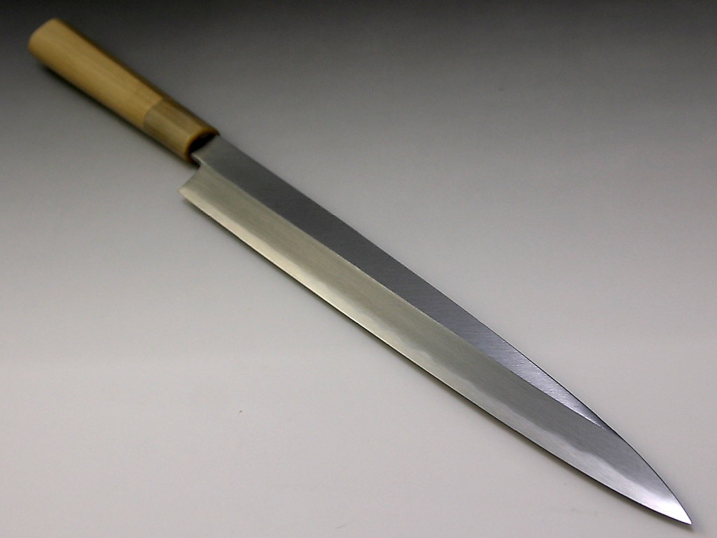 楽天市場】水野鍛錬所「源昭忠」青鋼DX柳刃300 : e刃物.com楽天店